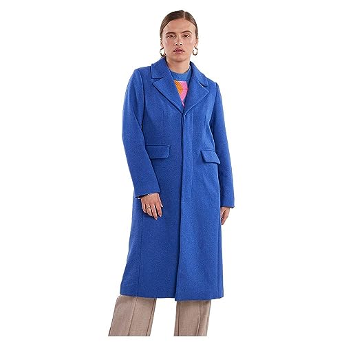 Y.A.S Damen YASLIMA LS Wool Mix Coat S. NOOS Wollmantel, Federal Blue, XXL von YAS