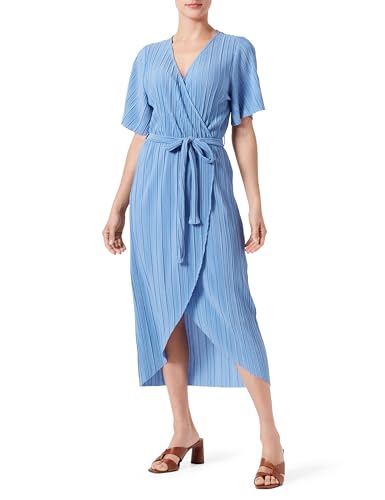 Y.A.S Damen YASOLINDA SS MIDI WRAP Dress S. NOOS Wickelkleid, Ashleigh Blue, X-Large von YAS