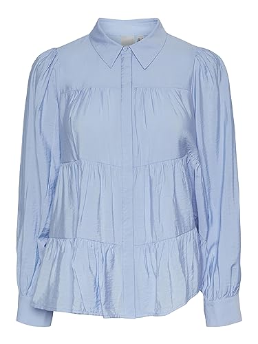 Y.A.S Damen YASPALA LS Shirt S. NOOS Hemd/Bluse, Kentucky Blue, L von YAS