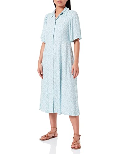 Y.A.S Damen YASSTELLI 2/4 Shirt Dress S Midi Kleid, Sky Blue/AOP:STELLI Print, XS von YAS