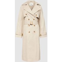 YAS Trenchcoat in unifarbenem Design Modell 'YASTERONIMO' in Beige, Größe L von YAS