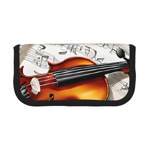 YBAZYBXY Federmäppchen aus Segeltuch mit Schmetterlings- und Cello-Druck, stilvolles Federmäppchen, Organizer-Tasche, Make-up-Tasche, für den täglichen Gebrauch auf Reisen, Schwarz , Einheitsgröße, YBAZYBXY Federmäppchen aus Segeltuch mit Schmetterlings- und Cello-Druck, stilvolles Federmäppchen, Organizer-Tasche, Make-up-Tasche, für den täglichen Gebrauch auf Reisen, Schwarz , Einheitsgröße, von YBAZYBXY