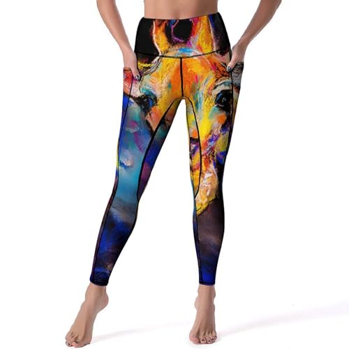 YBQLNP Giraffe Damen Leggings High Waist Lang Sporthose Elastische Sportleggins Für Sport Yoga Gym XL YBQLNP Giraffe Damen Leggings High Waist Lang Sporthose Elastische Sportleggins Für Sport Yoga Gym XL von YBQLNP
