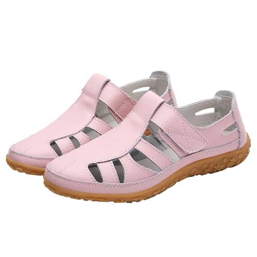 YCBMINGCAN Damen-Schuhe, hohl, einfarbig, lässig, modisch, Freizeitschuhe Bunte Damenschuhe (Pink, 39) von YCBMINGCAN