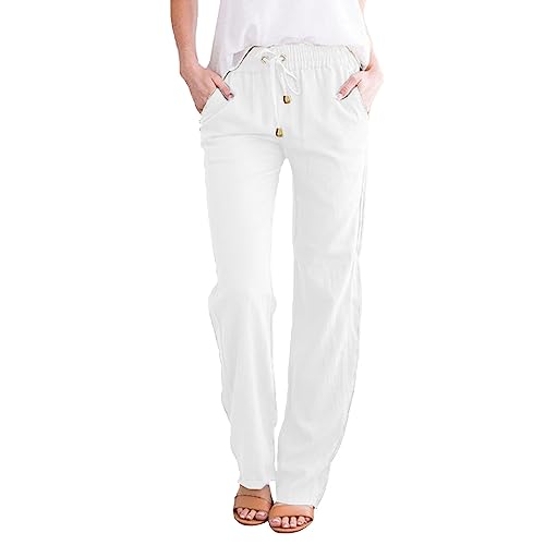 YCBMINGCAN Outlet Angebote Laufhose Damen Lang Leinenhose für Damen Elegante Damen Leichte Sommerhose Damen Atmungsaktive Strandhose Lange High Waist Outdoorhose Damen Freizeithose Haushose Stoffhose YCBMINGCAN Outlet Angebote Laufhose Damen Lang Leinenhose für Damen Elegante Damen Leichte Sommerhose Damen Atmungsaktive Strandhose Lange High Waist Outdoorhose Damen Freizeithose Haushose Stoffhose von YCBMINGCAN