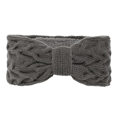 Elastisches Strick-Stirnband für Mädchen, mit Fleece gefüttert, Stirnbänder mit Schleifen, modisches Haarband, Winterkleidung, Zubehör Elastisches Strick-Stirnband für Mädchen, mit Fleece gefüttert, Stirnbänder mit Schleifen, modisches Haarband, Winterkleidung, Zubehör von YCHUCH