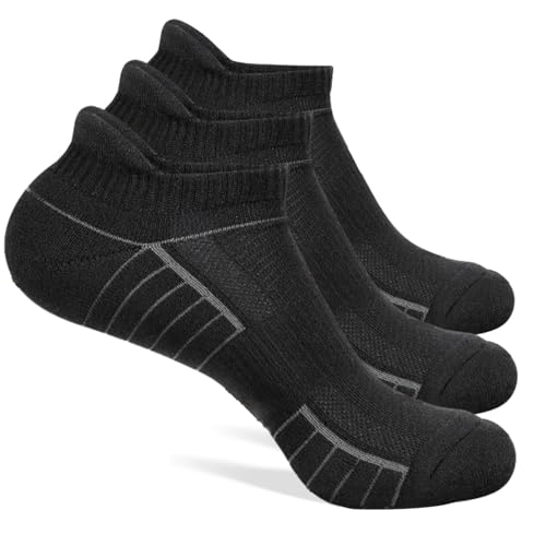 YCQQPRO Socken Herren 43-46, Sneaker Socken Damen 39-42, Sportsocken 35-38, Baumwolle Laufsocken Atmungsaktiv, Kurz Knöchel Gepolsterte Socken, 3/6 Paar von YCQQPRO