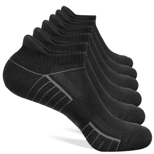 YCQQPRO Socken Herren 43-46, Sneaker Socken Damen 39-42, Sportsocken 35-38, Baumwolle Laufsocken Atmungsaktiv, Kurz Knöchel Gepolsterte Socken, 3/6 Paar von YCQQPRO