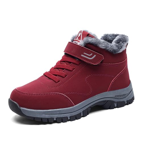 YCYATS Orthoboots Pro - Ergonomische Winterstiefel, Schmerzlindernd & Wärmend Warm Gefütterte Winter Schneestiefel (rot, Erwachsene, Damen, 37, Numerisch, EU Schuhgrößensystem, M) von YCYATS