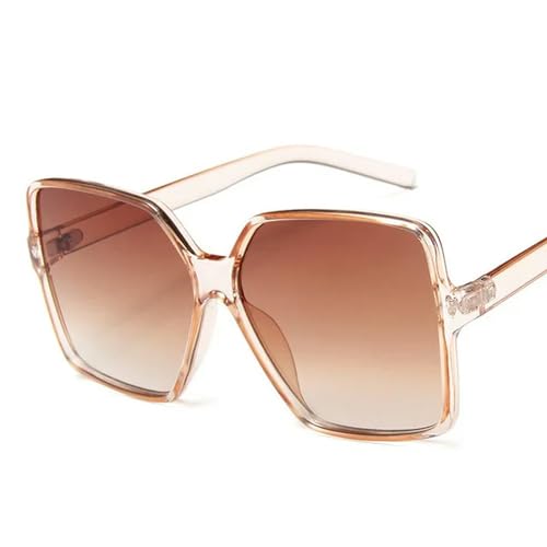 YDRABFLE Damen-Sonnenbrille Frauen Oversize Sonnenbrille Gradient Kunststoff Weibliche Sonnenbrille-C5-Sonstige von YDRABFLE