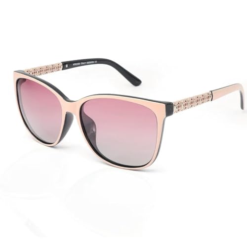 YDRABFLE Damen-Sonnenbrille Rimless Frauen Sonnenbrille Für Männer Vintage Square Frame Sonnenbrille Weibliche Schatten Eyewear-2359-Rosa Rot von YDRABFLE