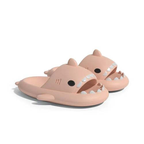 YDRABFLE Hai-Hausschuhe Hai Hausschuhe Frauen Männer Hai Strand Sandalen Badezimmer Anti-Rutsch Hausschuhe Paar Haus Wohnungen Hausschuhe-Rosa 3,5Cm-40-41(24.5-25Cm) von YDRABFLE