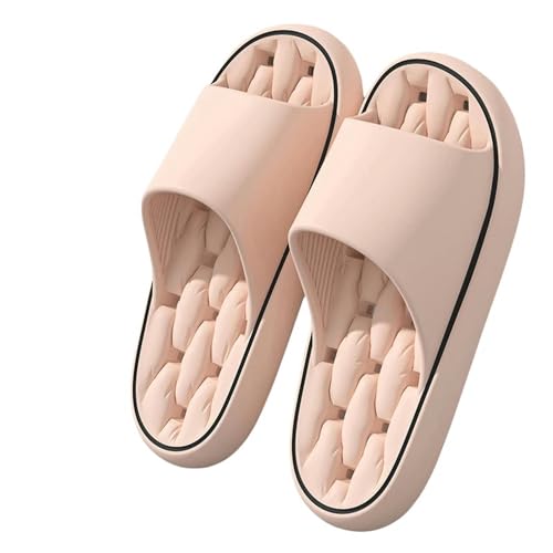 YDRABFLE Sommerhausschuhe Startseite Schuhe Plattform Slipper Sommer Strand Flip Flops Eva Weiche Sohle Flache Schuhe Stumm Rutschfeste Dias Strand Sandale-Pink-40-41 von YDRABFLE