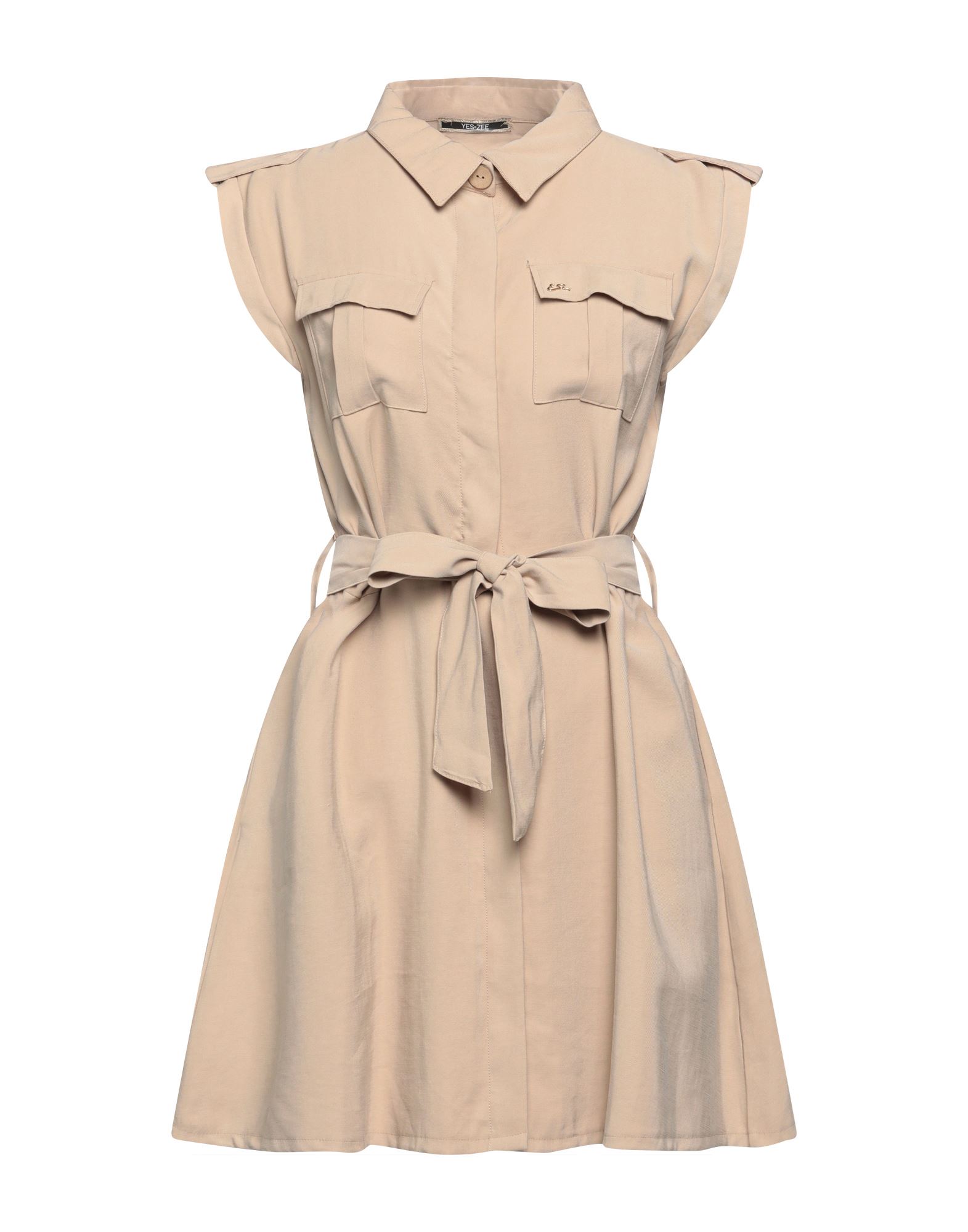 YES ZEE by ESSENZA Mini-kleid Damen Beige von YES ZEE by ESSENZA