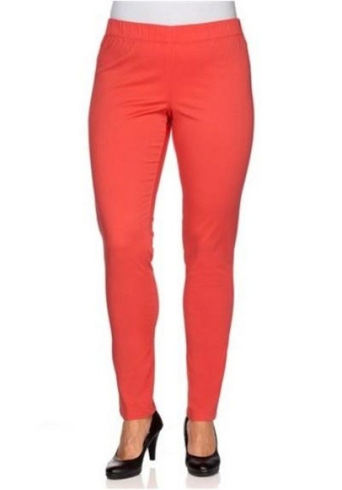 YESET Chinohose Damen Stretchhose Hose Chino Treggings Stretch korallrot Gr. 25 449404 von YESET