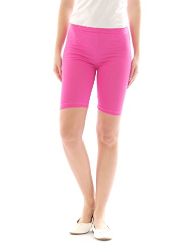 YESET Damen Sport Shorts Hotpants Sportshorts Radler Kurze Leggings Baumwolle rosa M von YESET