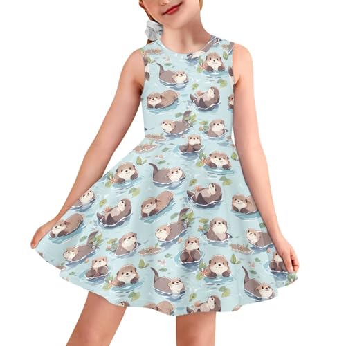 YEXIATODO Ärmelloses Kleid, lässiges Sommerkleid für Mädchen von 3–16 Jahren, Otter 1, 5-6 YEXIATODO Ärmelloses Kleid, lässiges Sommerkleid für Mädchen von 3–16 Jahren, Otter 1, 5-6 von YEXIATODO