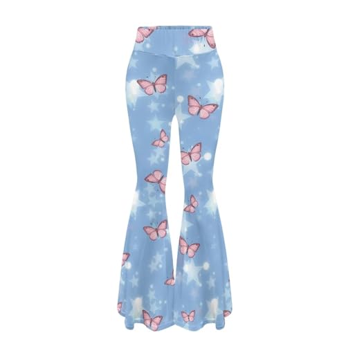 YEXIATODO Hohe Taille, ausgestellte Leggings für Damen, Bauchkontrolle, Yogahose, Blau, Groß YEXIATODO Hohe Taille, ausgestellte Leggings für Damen, Bauchkontrolle, Yogahose, Blau, Groß von YEXIATODO