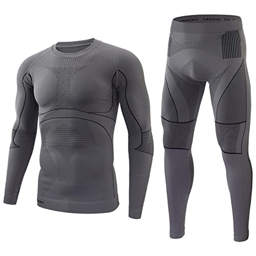 YFFS Thermounterwäsche Herren, Funktionsunterwäsche Winter Skiunterwäsche Männer Lange Unterwäsche Funktionswäsche Atmungsaktiv Thermo (L) von YFFS