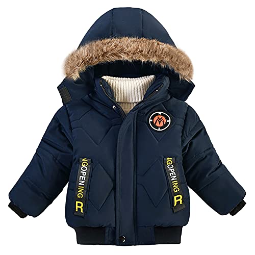 YFPICO Jungen Winterjacke Baby Warm Steppjacke Winter Kapuzenjacke Dicke Kinderjacke 2-4 Jahre Alt von YFPICO