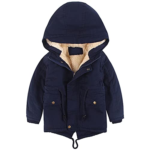 YFPICO Kinder Winterjacke Jungen Mädchen Warm Gefütterte Blouson Hoodie Dicke Mantel Parka Baby Wärme Wintermäntel von YFPICO