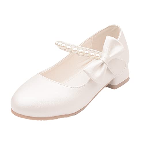 YIBLBOX Mädchen Mary Jane Kleid Schuhe Niedrig Hohe Einfache Casual Ballett Flats mit Perle Tanzschuhe für Kinder Kleinkind von YIBLBOX