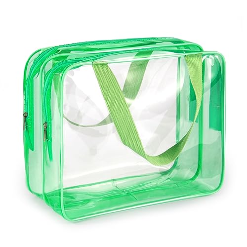 Große Kapazität Durchsichtige Reise Kulturbeutel Kosmetiktasche Multifunktionale Make Up Taschen Transparenter PVC Aufbewahrungsorganisator Durchsichtige Taschen Für Frauen von YIGZYCN