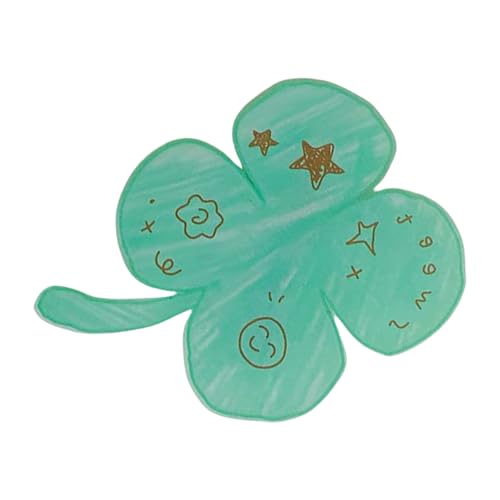 Handgefertigtes vierblättriges Kleeblatt-Haar-Accessoire, Blumen-verzierte Acryl-Haarspangen für Freunde Handgefertigtes vierblättriges Kleeblatt-Haar-Accessoire, Blumen-verzierte Acryl-Haarspangen für Freunde von YIGZYCN