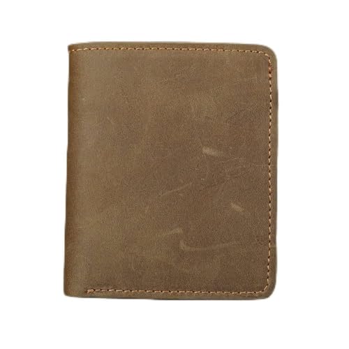 YIHANSS Handgefertigte Herren-Geldbörse, Retro-Geldbörse, lässige Herren-Geldbörse, Multi-Karten-Kartenhalter (Farbe: B, Größe: 9 x 2 x 12 cm) von YIHANSS