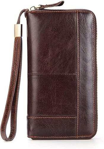 YIHANSS Herren-Business-Geldbörse, lässige Clutch, Herren-Geldbörse mit Reißverschluss, Kartenhalter von YIHANSS