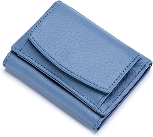 YIHANSS Kartenetuis aus echtem Leder, Damen-Geldbörsen, Mini-Geldbörse, kleine Geldbeutel, Damentasche, Kartenhalter, kleine Clutch-Tasche (Farbe: Braun) von YIHANSS