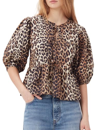 YILEEGOO Damen-Bluse mit Puffärmeln und Schößchen, Y2K, Schnürung vorne, Rüschensaum, lässig, lockere Bluse, elegantes Babydoll-Top, niedliches Oberteil zum Ausgehen, dunkelbraun, Large YILEEGOO Damen-Bluse mit Puffärmeln und Schößchen, Y2K, Schnürung vorne, Rüschensaum, lässig, lockere Bluse, elegantes Babydoll-Top, niedliches Oberteil zum Ausgehen, dunkelbraun, Large von YILEEGOO
