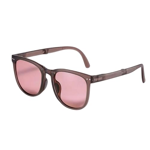 YIMAISZQ sonnenbrille Faltbare Sonnenbrille, Tragbar, Sonnenbrille Für Männer Und Frauen-pink von YIMAISZQ