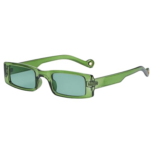 YIMAISZQ sonnenbrille Kleine Rechteck Sonnenbrille Frauen Quadratische Schmale Rahmen Sonnenbrille Männer Schatten-grün von YIMAISZQ