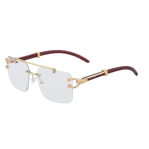 YIMAISZQ sonnenbrille Sonnenbrille Für Männer Quadratische Randlose Sonnenbrille Frauen Gläser-a05 von YIMAISZQ