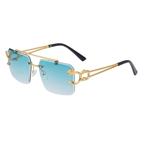 YIMAISZQ sonnenbrille Sonnenbrille Für Männer Quadratische Randlose Sonnenbrille Frauen Gläser-b05 von YIMAISZQ