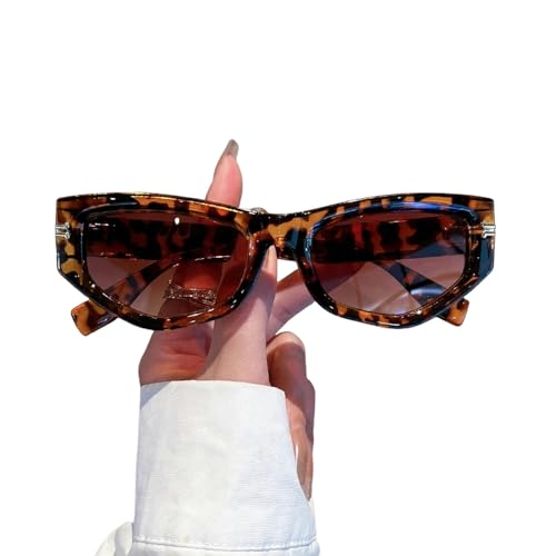 YIMAISZQ sonnenbrille Sonnenbrille Männer Frauen Unregelmäßiger Verlauf Brillen Schatten Sonnenbrille-leopard-gradiententee von YIMAISZQ