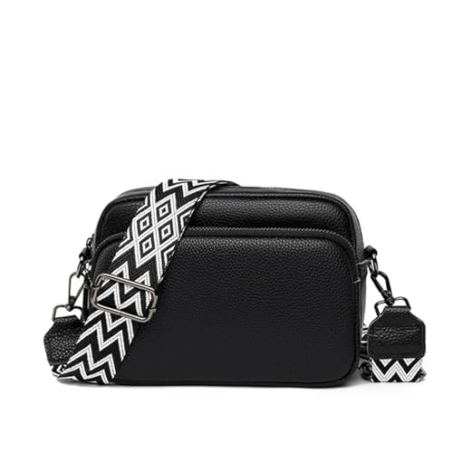 YIMAIZYY Tasche Crossbody -Tasche Für Frauen Umhängetaschen Handtasche Weibliche Feste Farbe Messenger-A-Black-21 Cm 8 Cm 15 Cm von YIMAIZYY