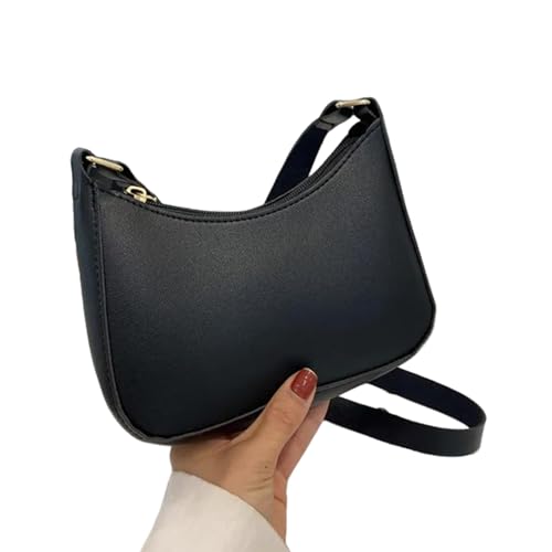 YIMAIZYY Tasche Feste Farben Schulter -Unterarm -Tasche Frauen Handtaschen Freizeitbaus Geldbörsen Und Handtaschen Damen Handsäcke-Schwarz von YIMAIZYY