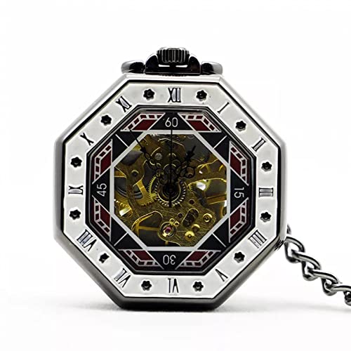 Herren- und Damenaccessoires Männer Frauen Handaufzug Windup Skeleton Classic Fashion Casual Steampunk Mechanische Taschenuhr Uhr Uhren Kette Hochzeitstag Vatertag Weihnachten Geburtstagsgeschenk von YINGMUZI