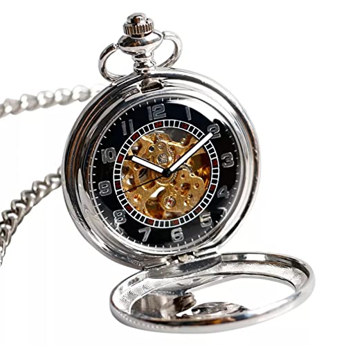 YINGMUZI Uhren Taschenuhr Anhänger Self Wind Fob Phoenix Klassisch Elegant Retro Auto Mechanisch Krankenschwester Geschenk Steampunk Stunden Hochzeitstag Vatertag Weihnachten Geburtstagsgeschenk von YINGMUZI