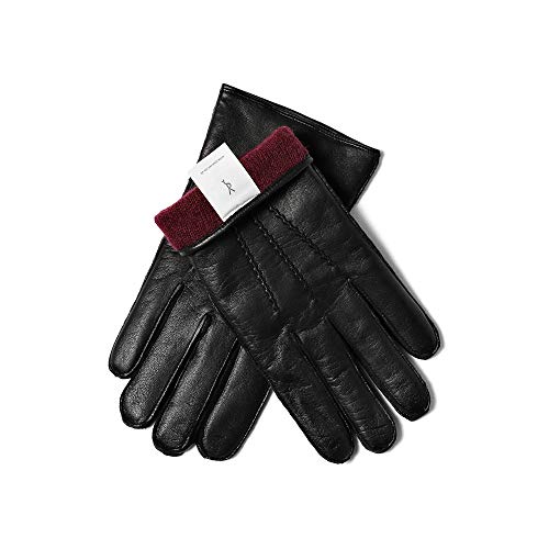 YISEVEN Herren Lederhandschuhe Gefüttert Touchscreen Warm Elegant Echtleder Handschuhe Leder Winterhandschuhe Lammfell Herrenhandschuhe Winter Männer Autohandschuhe Geschenke, Schwarz XXL/11.0" von YISEVEN