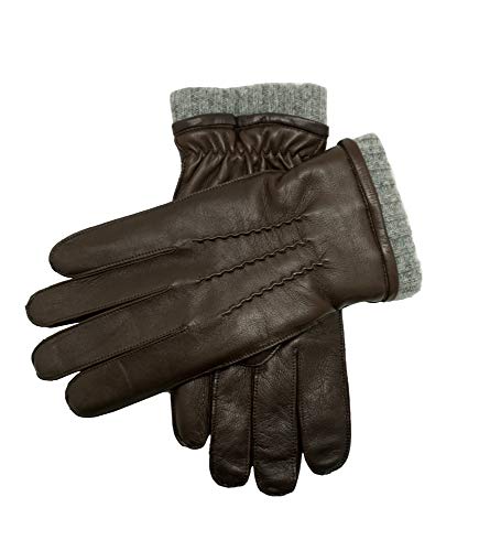 YISEVEN Herren Lederhandschuhe Gefüttert Warm Elegant Echtleder Handschuhe Lederhandschuhe, Mocha XXXL von YISEVEN