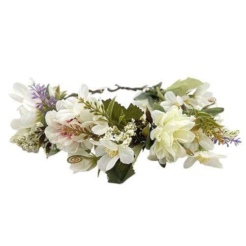 Bunte Blumen-Haarbänder für Damen, Braut, Blumenkranz, perfektes Geschenk, geeignet für verschiedene Anlässe, elastische Kopfbedeckungen von YIZITU