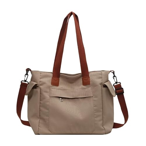 Canvas Bag Crossbody Bag Japanese Style Handbag Large Capacity Shoulder Bag for Girl Versatile School Messenger Bag, khaki von YIZITU