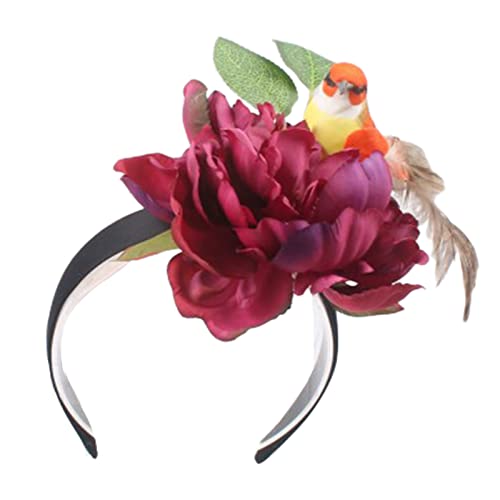 Kinder Hair Hoop Rose Themen Auf Auffällige Haar Hoop Riese Rose Mit Hübscher Vogelbrüftung Für Pedlaren Blumenkopfbedeckung Kinder Hair Hoop Rose Themen Auf Auffällige Haar Hoop Riese Rose Mit Hübscher Vogelbrüftung Für Pedlaren Blumenkopfbedeckung von YIZITU
