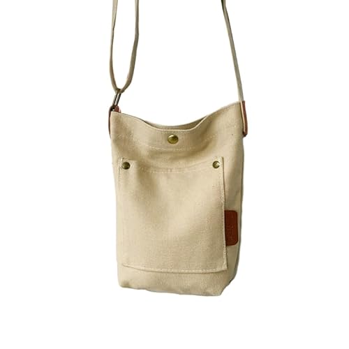 YIZITU Bucket Bags Simple Fashion Bag Large Capacity Crossbody Bag Canvas Shoulder Bag Versatile Travel Bag for Women Girl, Hellkhaki von YIZITU