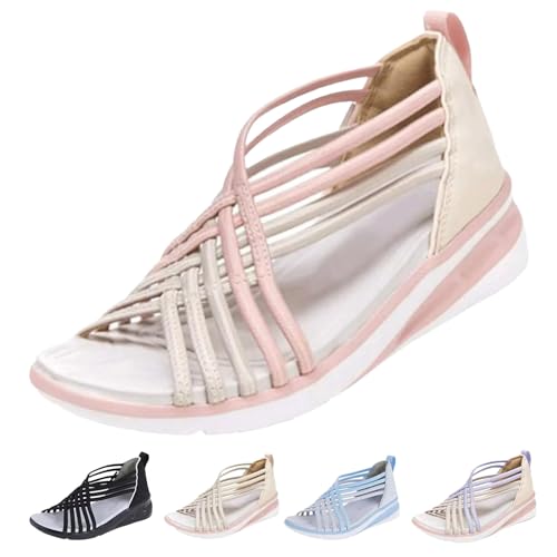 YImoomus Heccie Sandals, Heccie Stretch Orthopedic Sandals for Women Arch Support Lightweight Slip on Sandals (Pink, Erwachsene, Damen, 39, Numerisch, EU Schuhgrößensystem, M) von YImoomus