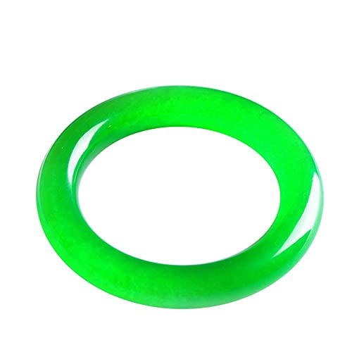 YJHQSS Armreifen für Damen, grüne Armbänder, modische Geschenke aus Jade für Damen, Schmuck (56–62 mm) (60 mm) () von YJHQSS