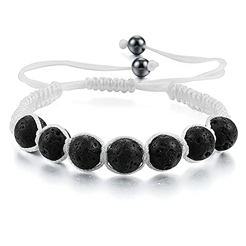 YJHQSS Herren- und Damenarmband, 8 mm, verstellbar, Naturstein, gewebte Perlenarmbänder, handgefertigt, für alle Anlässe (Farbe: 2 A) von YJHQSS